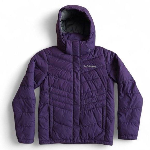 Columbia Jackets & Blazers - Columbia Hooded Puffer Jacket Quilted Insulated Winter Coat Ski Eggplant Medium